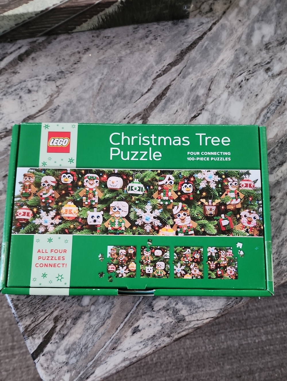 🥳Christmas Tree LEGO 4 Connecting 100 Piece Jigsaw Puzzles Chronicle